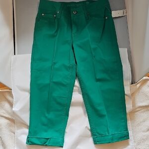 Faded Glory Green Cropped Ankle Jeans